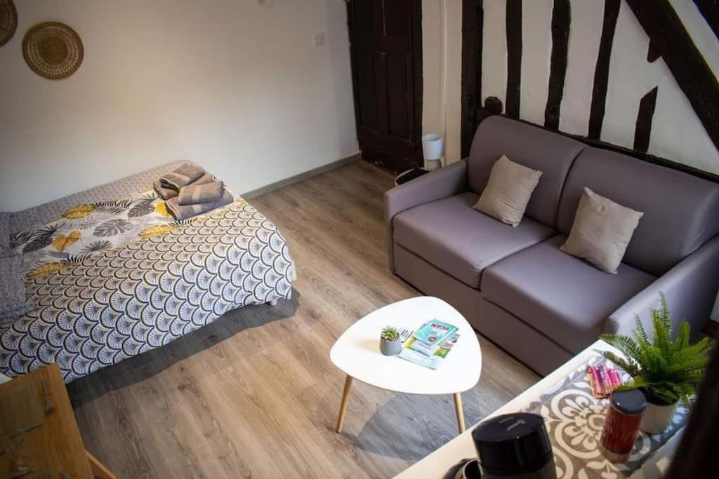 Studio Charmant Confortable Tv Centre Ville Louviers Exterior photo